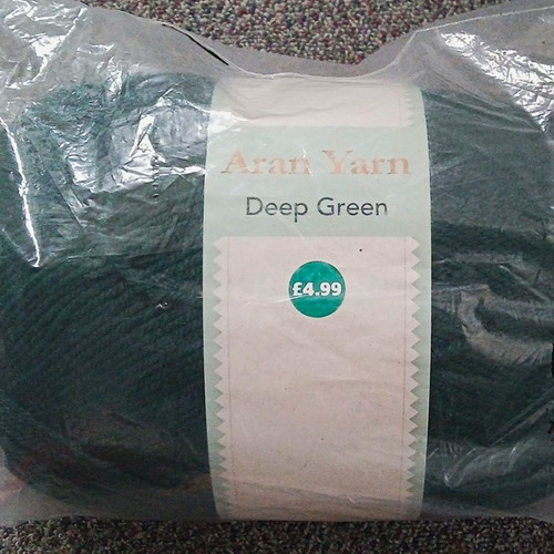 Aran yarn green - , 75%