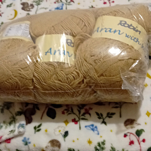 Robin aran with wool - with, beige