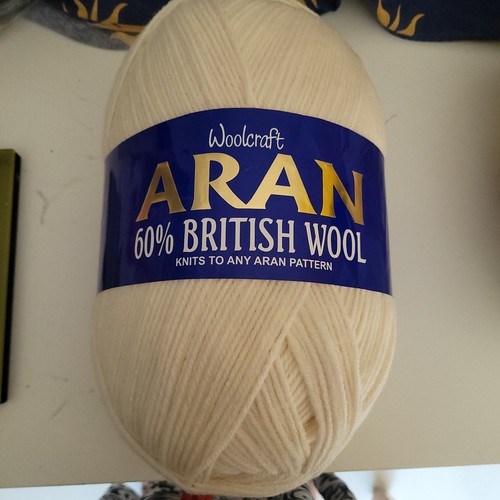 Cream woolcraft aran - cream,