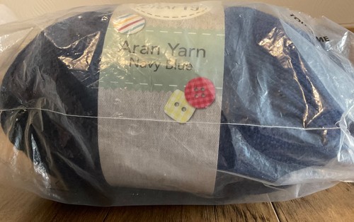 400g ball navy blue aran - 400g,