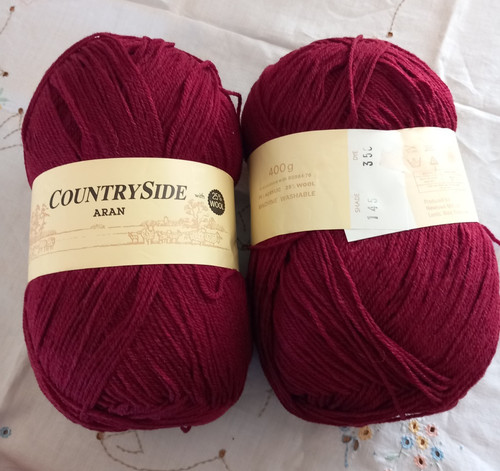 Aran knitting wool x 400g - x,